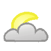 Nachtsymbol, Symbolcode "nc", Sonne und Wolken