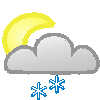 Nachtsymbol, Symbolcode "nl", Sonne, Wolken, Schneeschauer