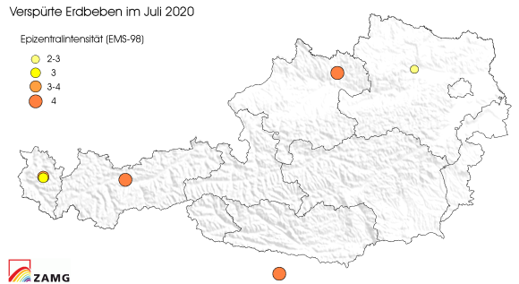 Erdbeben im Juli 2020