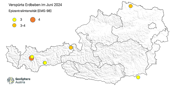 Erdbeben im Juni 2024