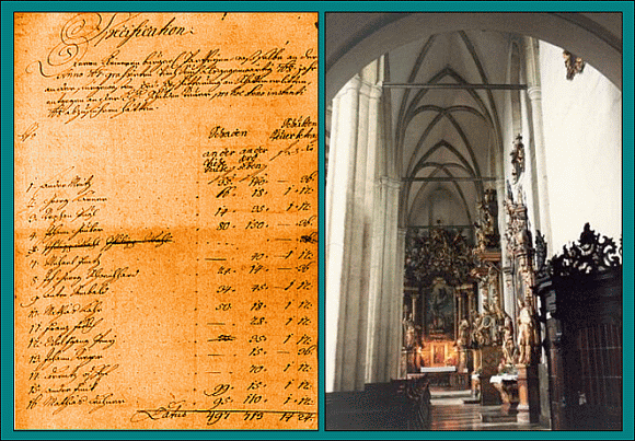 Specification deren kleineren bürgerl. Partheyen Verzeichnis erlittener Schäden durch Viehseuche und Erdbeben, 1767/68, vom 1. September 1768, in: St. Arch. Wiener  Neustadt, Scrin.AI, Nr.14 und nach dem Erdbeben 1768 eingezogene Eisentraversen.  