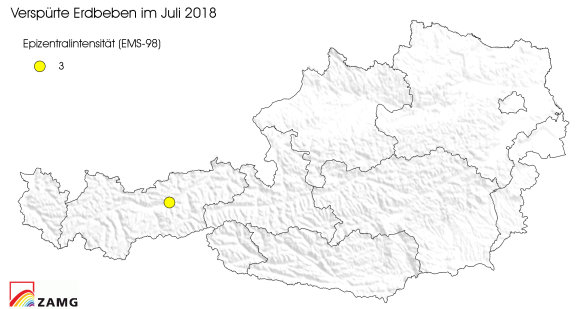 Erdbeben im Juli 2018